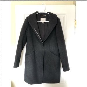 Aritzia cocoon coat - dark heather gray